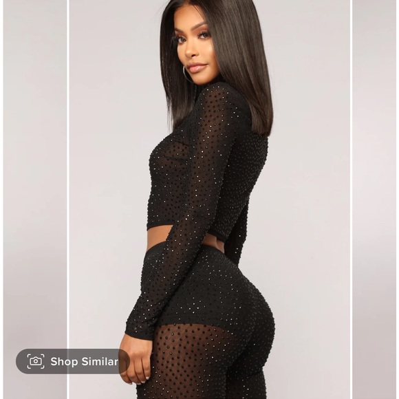 New with tags crop long sleeve top and pants. - Picture 1 of 9